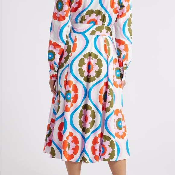 NWT BODEN AMY FLORAL PRINT COTTON MIDI SHIRT DRESS SZ 4P. (Sold out online) - Picture 3 of 14